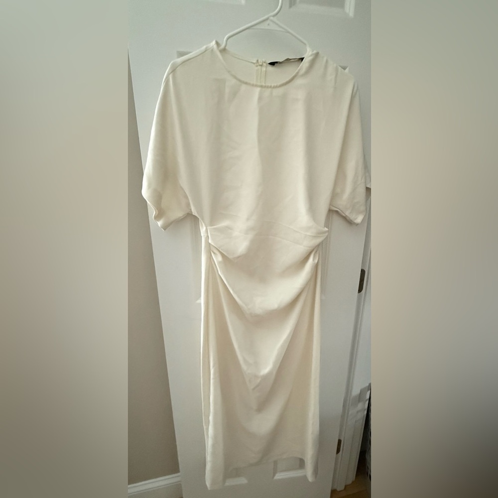Zara White Midi Dress - Picture 2 of 3